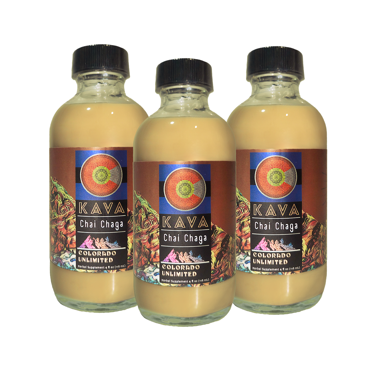 3x 4oz Kava Shooters - Chai Chaga