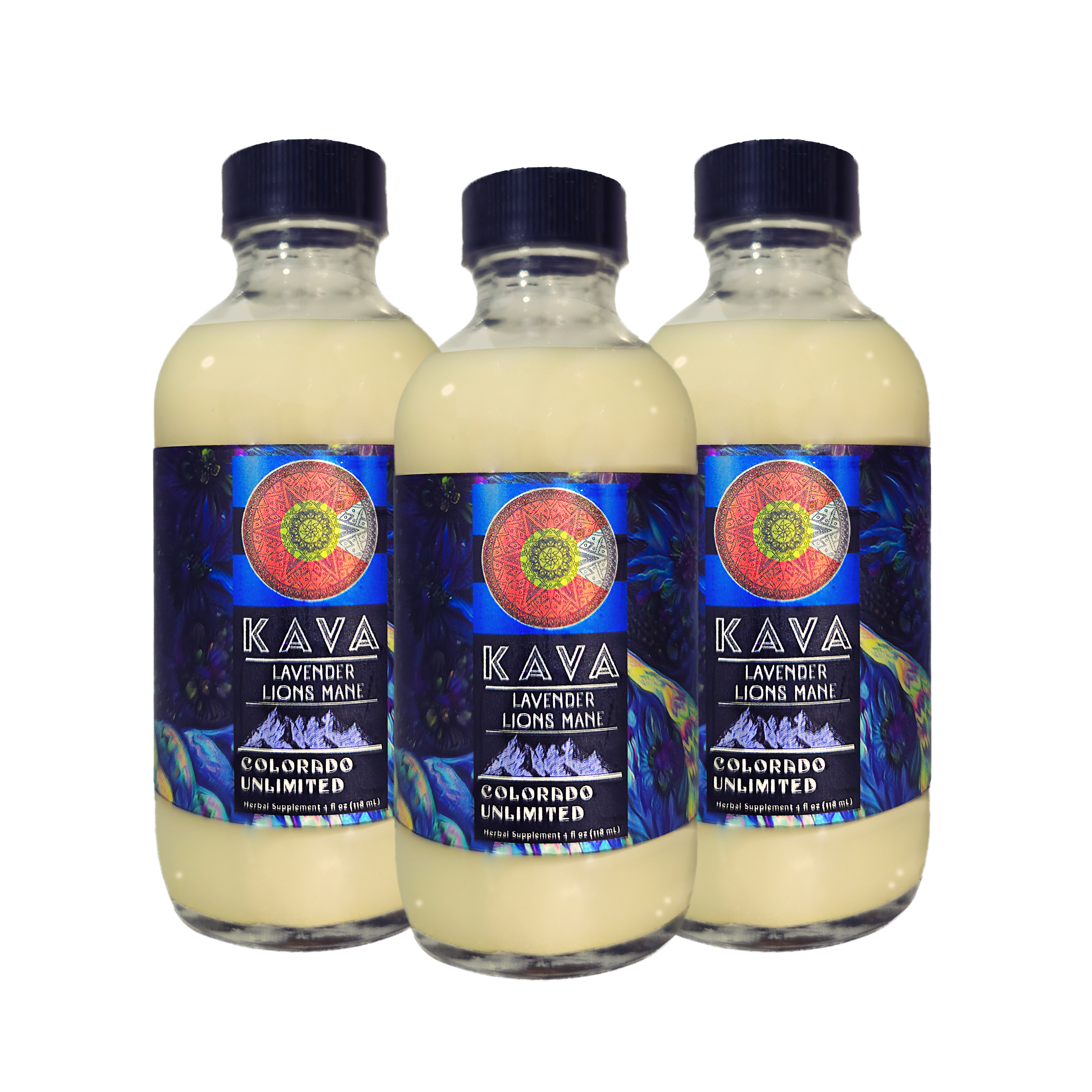 3x 4oz Kava Shooters - Lavender Lions Mane
